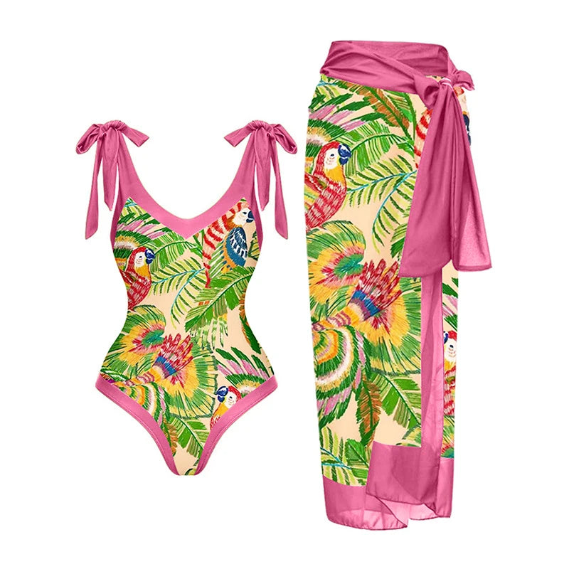 Rich Aunty Swimsuit and coverup