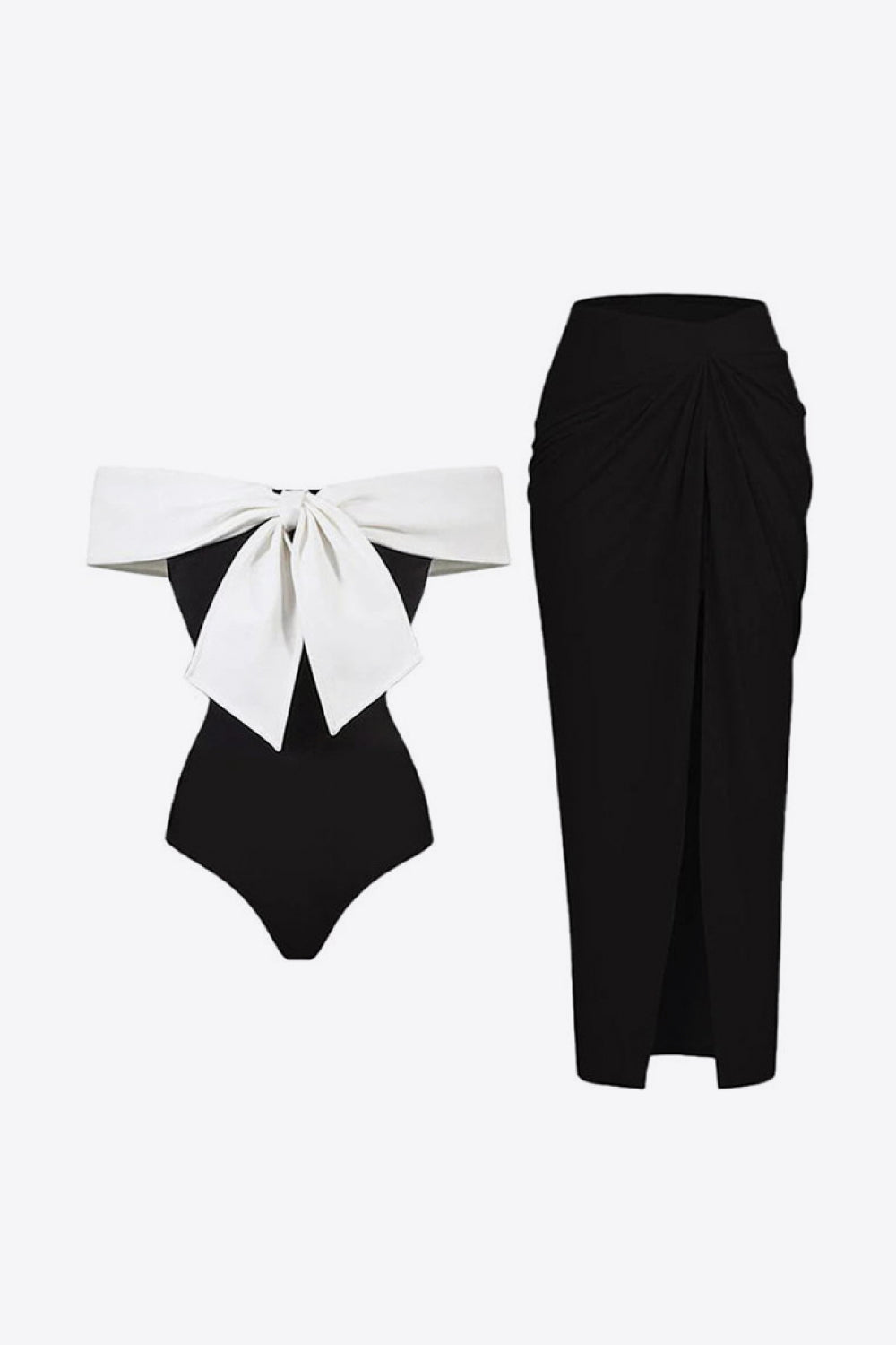 Contrast Bow Detail Two-Piece Swimsuit