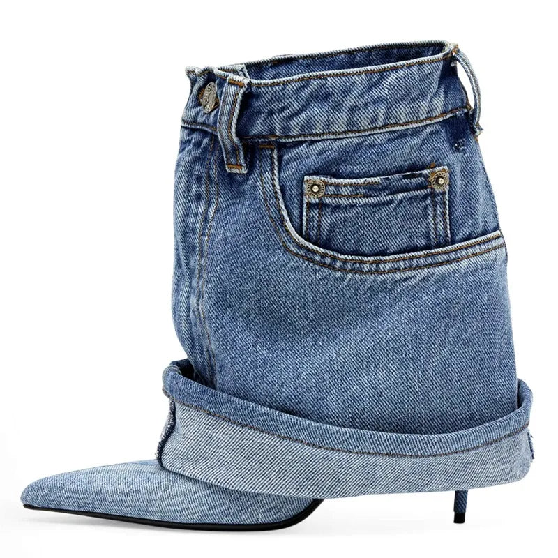 "Cuff It" Jean closed toe bootie