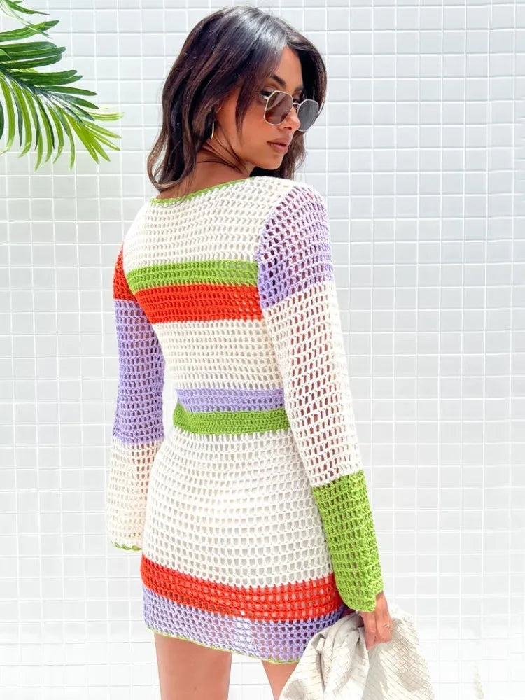 Crochet CandyStripe Dress