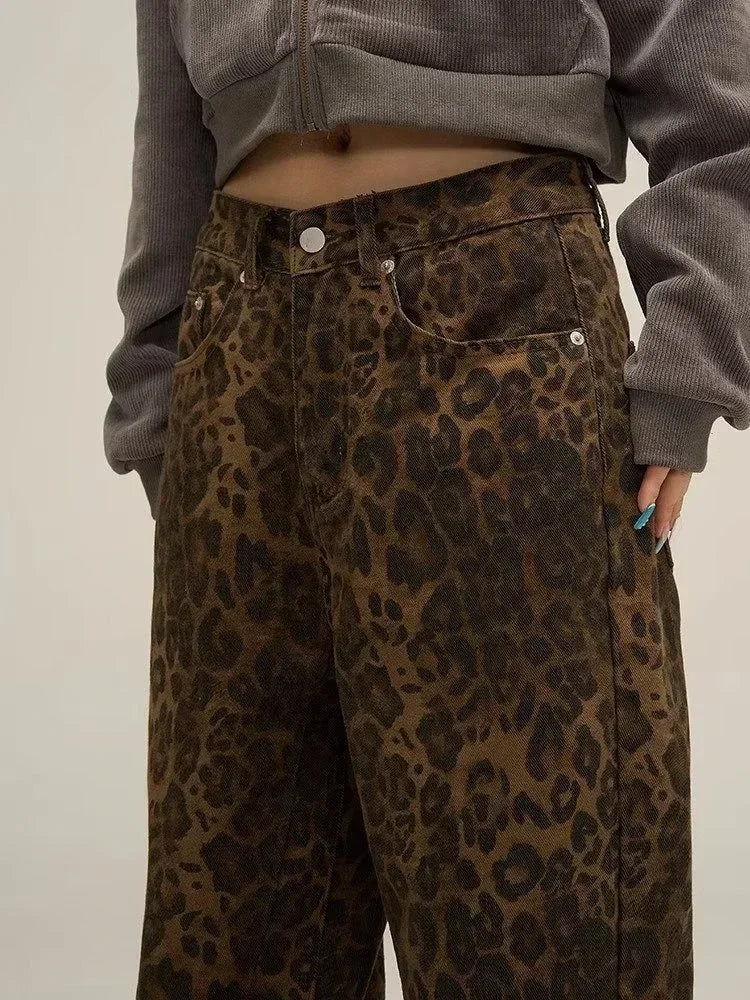 Loose Leopard Jeans