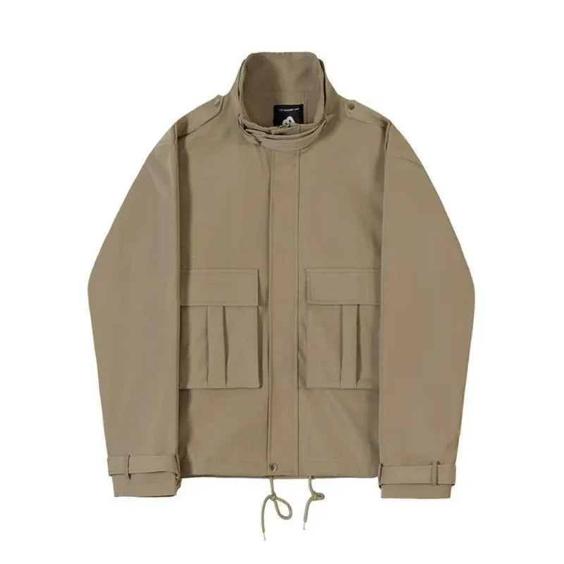 Mens Fit Oversized Cropped Cargo Jacket