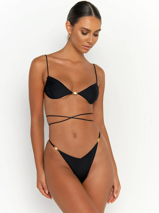 Gold Coin Bikini Swimsuit