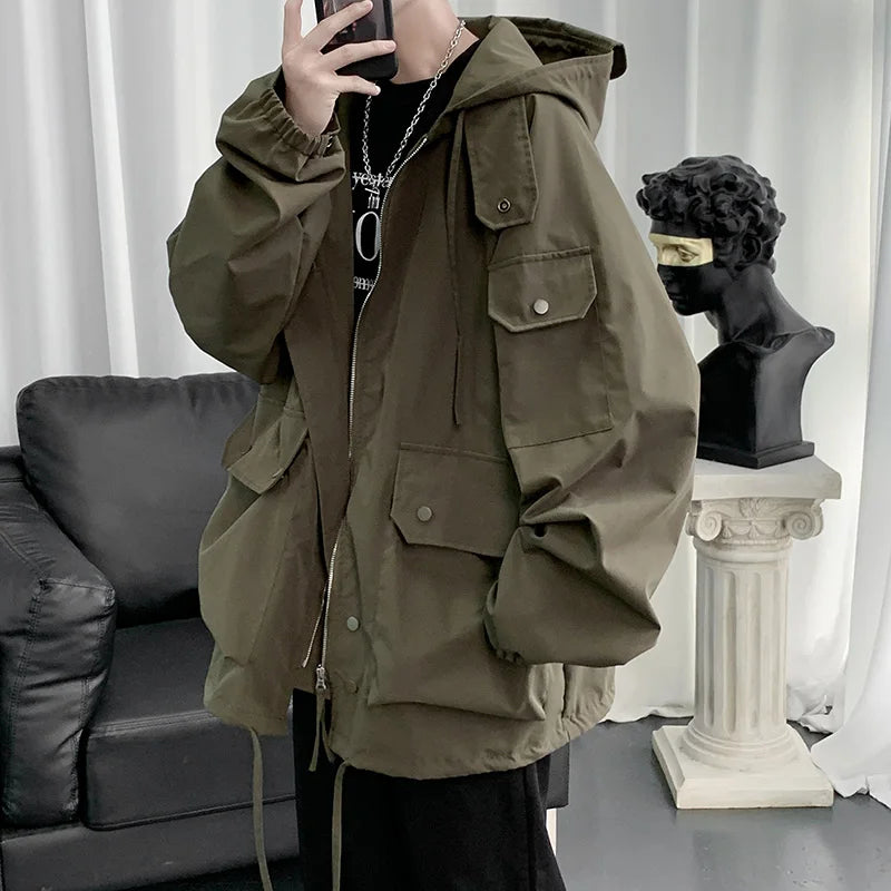 Over Sized Hooded Cargo Jacket