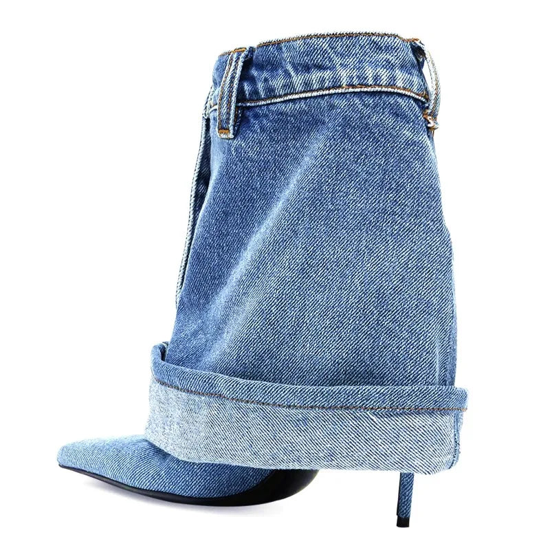 "Cuff It" Jean closed toe bootie