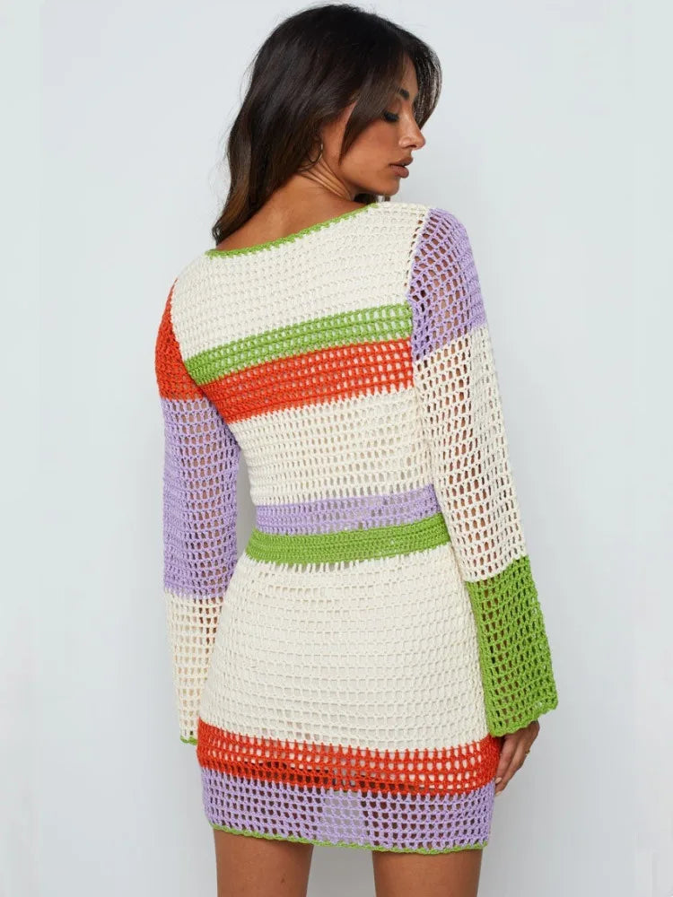 Crochet CandyStripe Dress