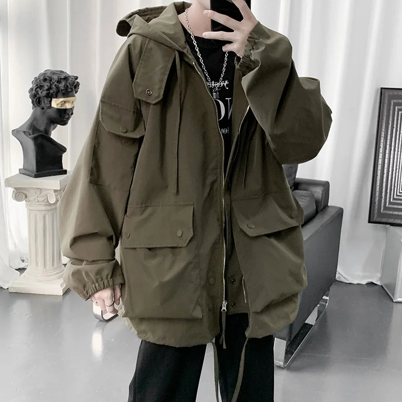 Over Sized Hooded Cargo Jacket